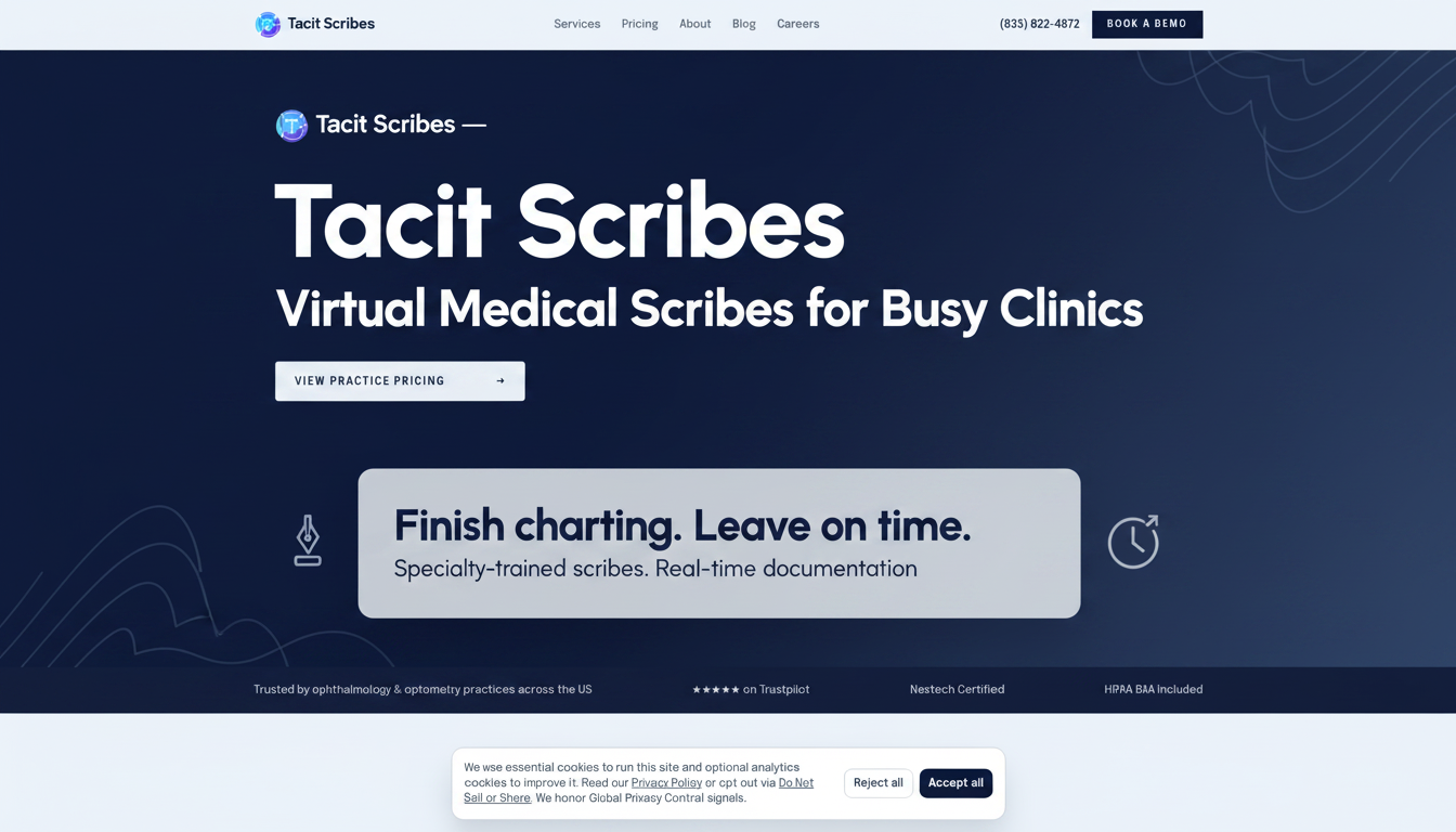 Tacit Scribes — Virtual Scribes for Ophthalmology & Optometry