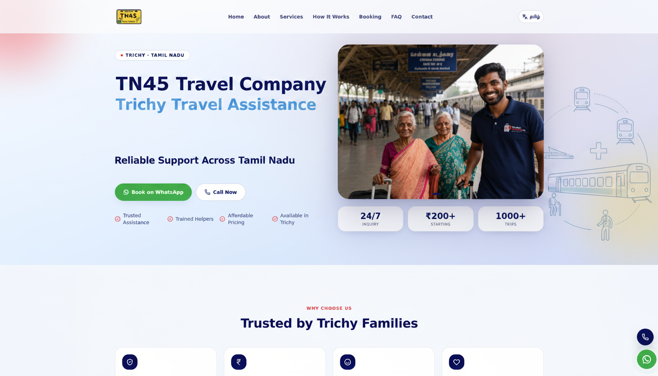 TN45 Travel Company — Trichy Travel Assistance