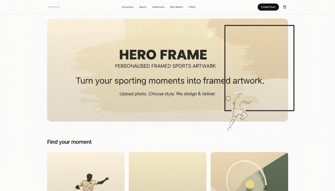 Hero Frame — Premium Personalised Framed Art