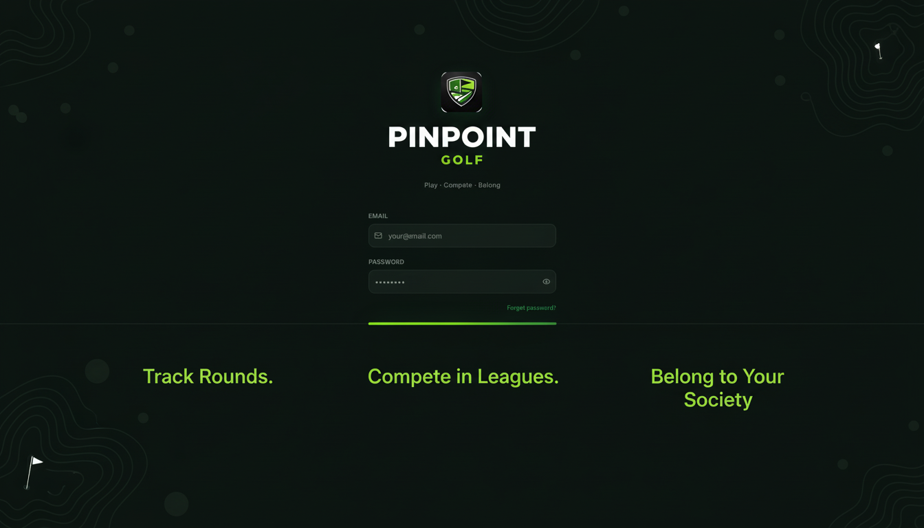 PinPoint Golf – Play · Compete · Belong