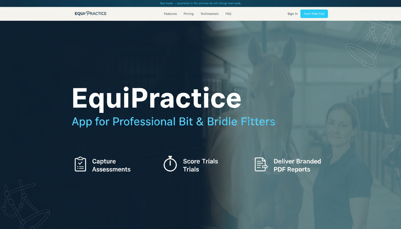 EquiPractice — The App for Equine Professionals