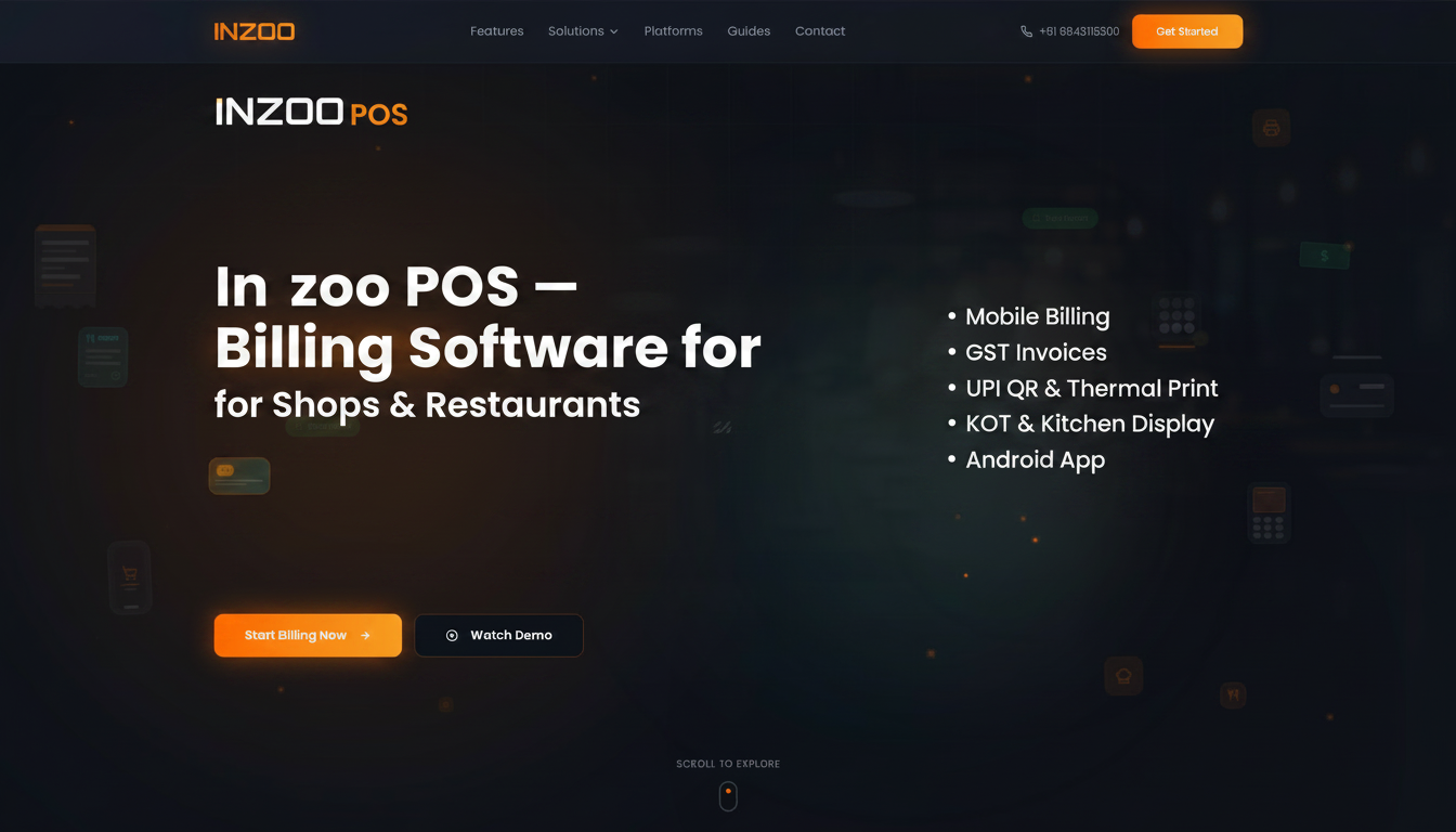 INZOO — Best POS & Billing Software in India (2026) | ₹3,499/yr