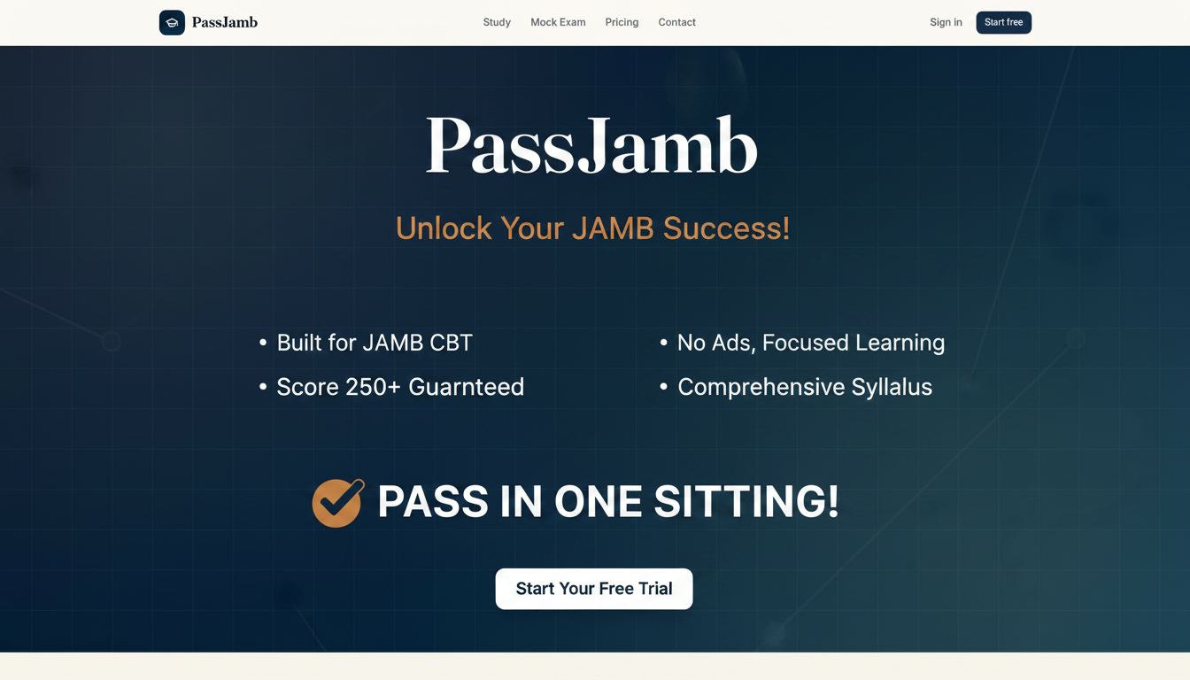 Sign in to PassJAMB