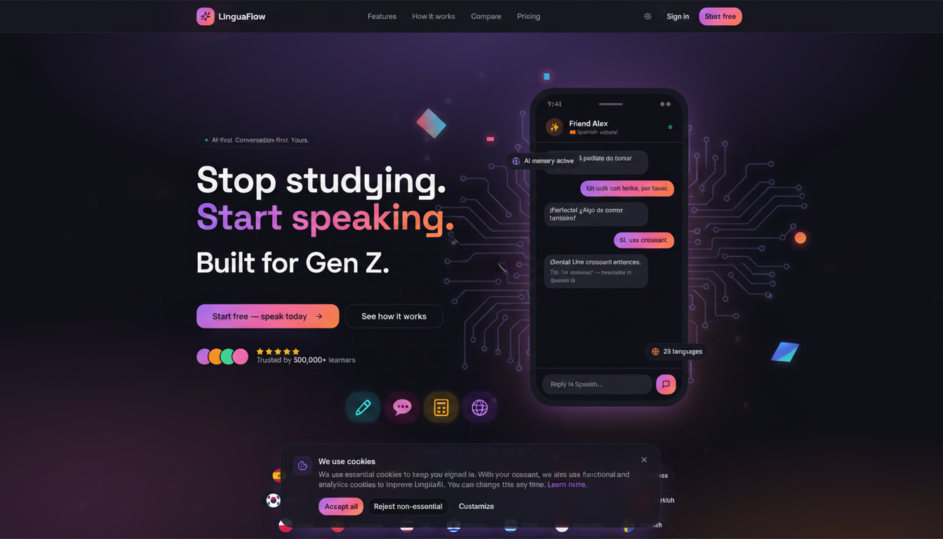 LingooAI — Speak any language. Built for Gen Z.