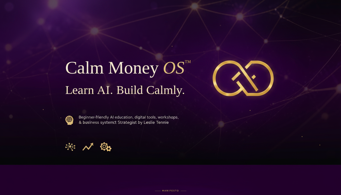 Calm Money OS™ — Learn AI. Build Calmly.