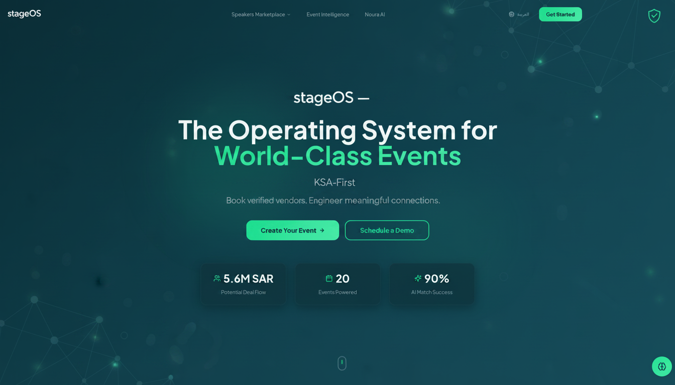 stageOS — The Operating System for World-Class Events | KSA-First