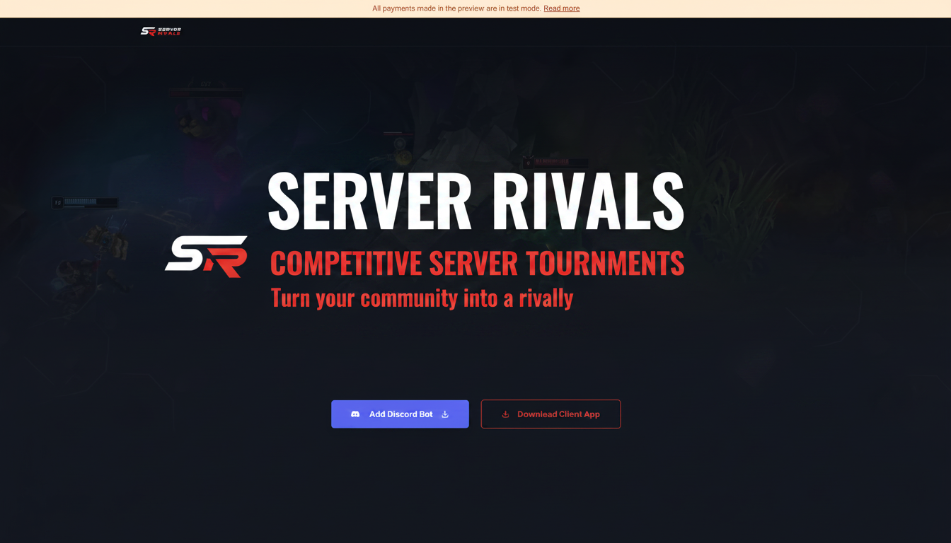 Server Rivals — Competitive Discord Server Tournaments