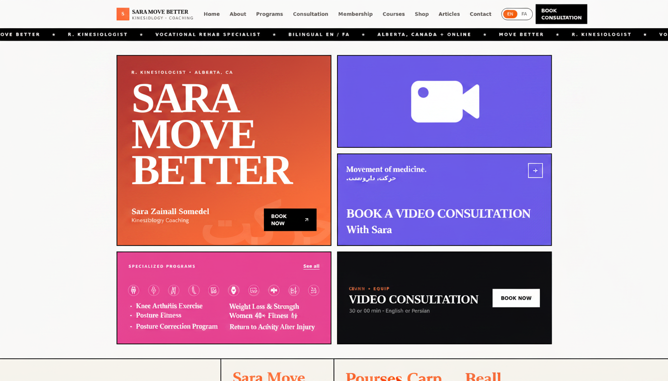 Sara Move Better — Kinesiology & Online Coaching