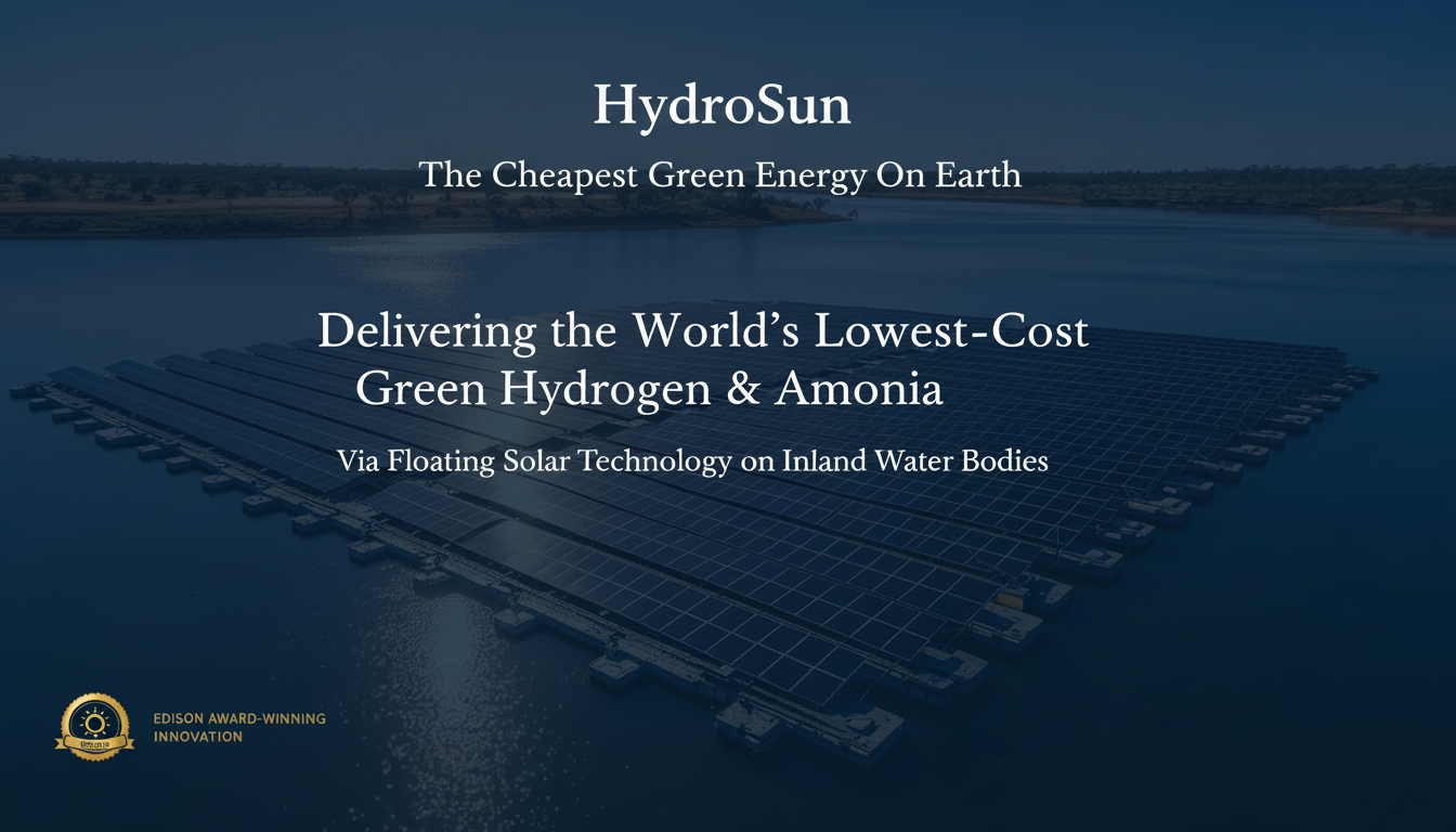 HydroSun — The Cheapest Green Energy on Earth