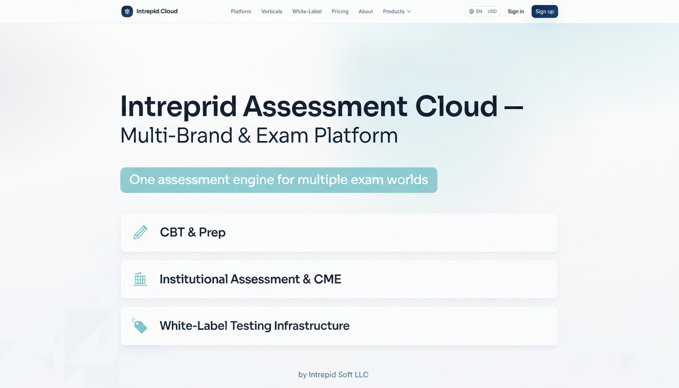 Find your exam in 3 clicks — Intrepid Assessment Cloud