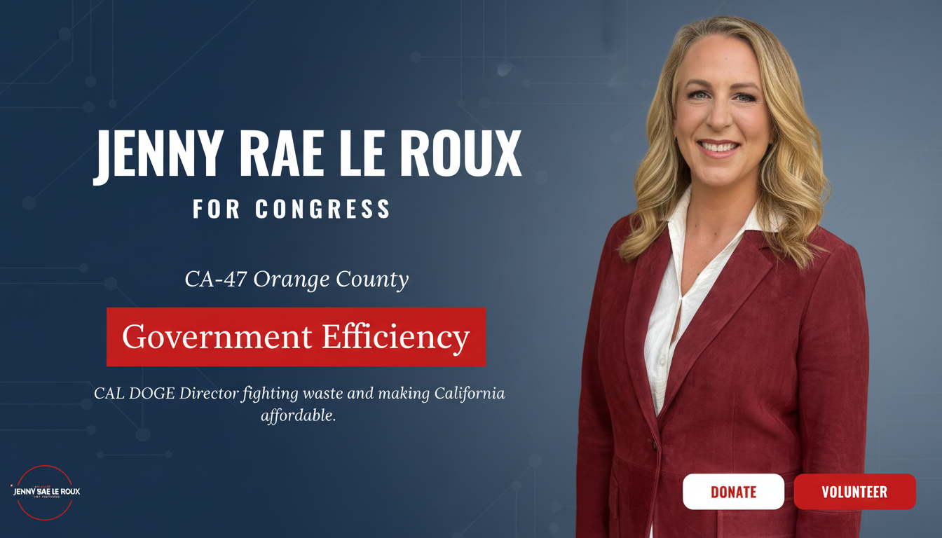 Jenny Rae Le Roux for Congress | CA-47 Orange County