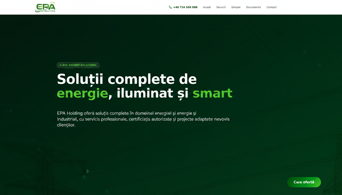 EPA Energy Solutions — Soluții complete de energie, iluminat și smart