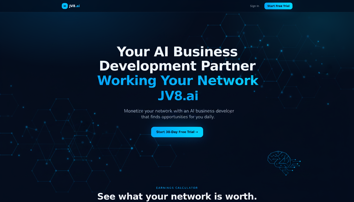 JV8 — Monetize Your Network. On Autopilot.