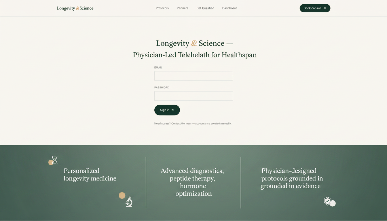 Sign in · Longevity & Science