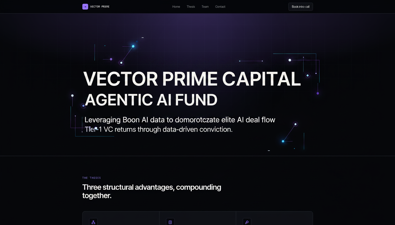 Vector Prime Capital — Built for the Agentic AI Economy