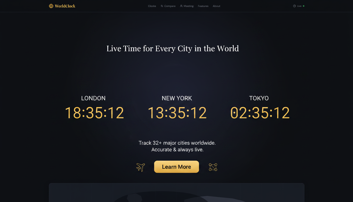 WorldClock — Live Time for Every City in the World