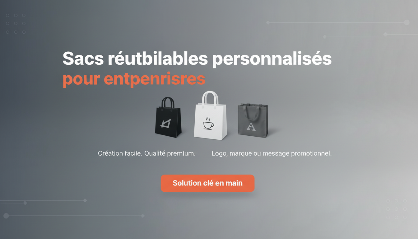 Sacs publicitaires personnalisés | Sacs réutilisables non tissés | Sac ...