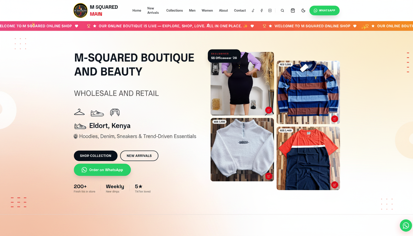 Slogan Tee — Red Burst — M-SQUARED MAIN