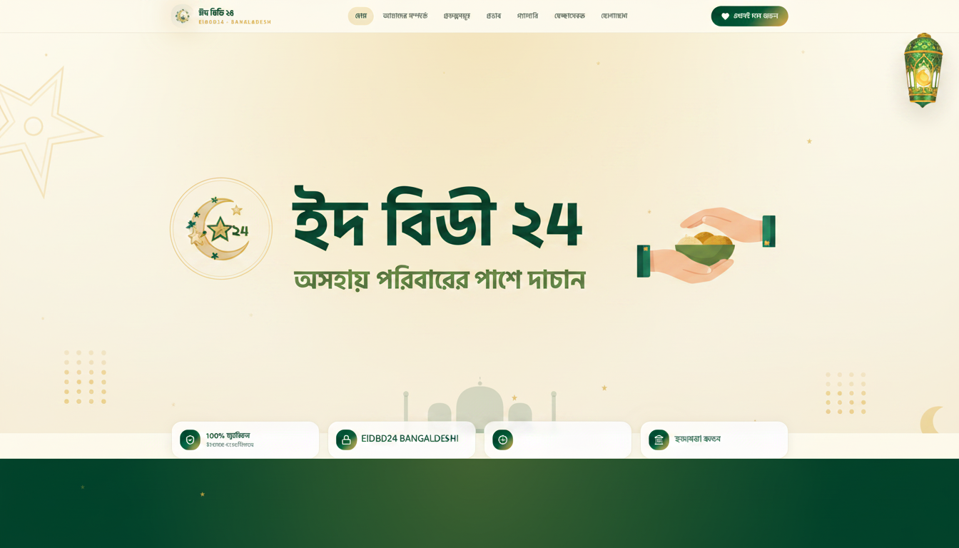 ঈদ বিডি ২৪ (EidBD24) — অসহায় পরিবারের পাশে দাঁড়ান