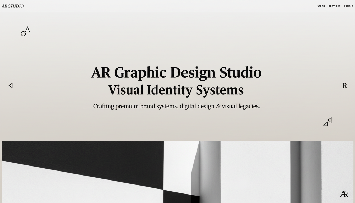 AR Graphic Design Studio — Visual Identity Systems