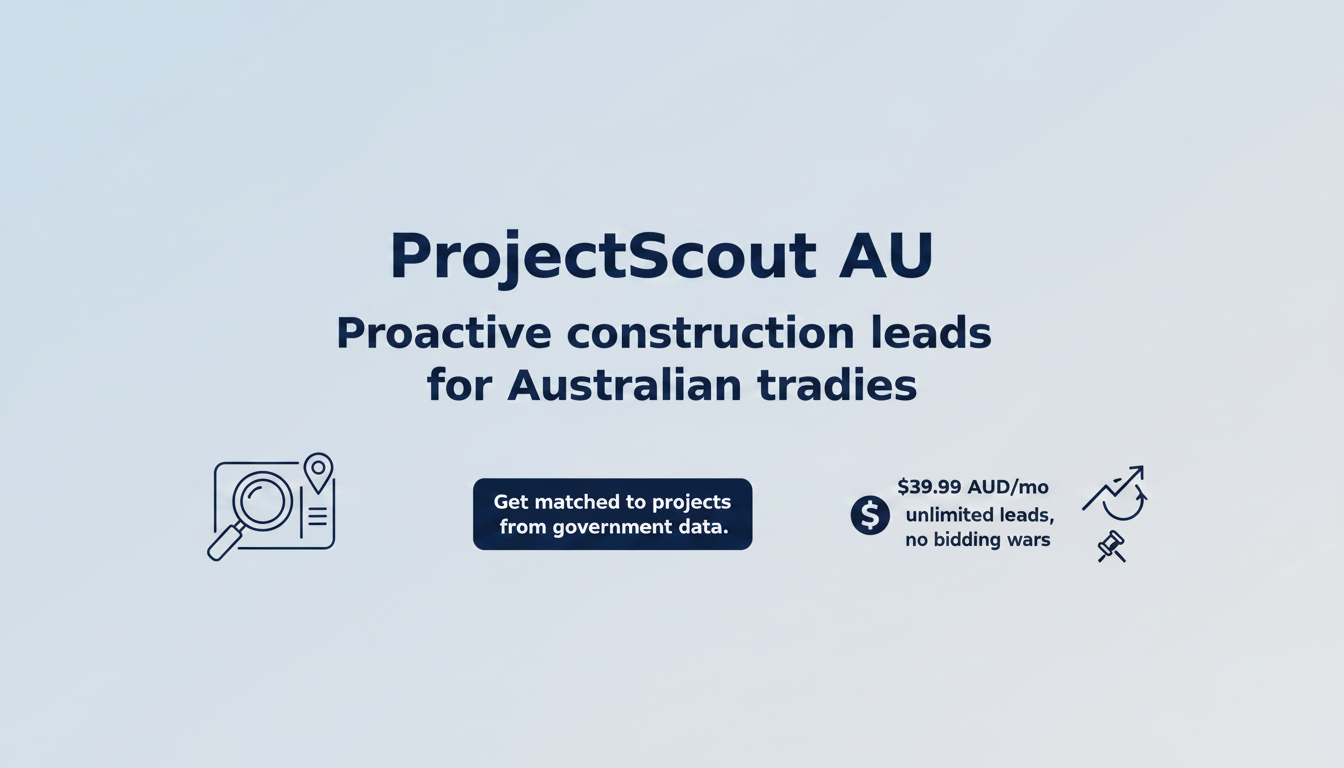 Construction Tender Alerts Australia | ProjectScout AU
