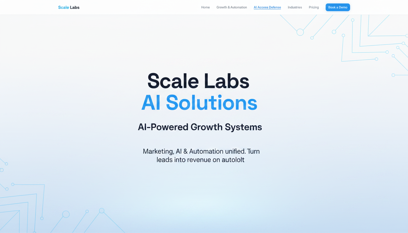 Scale Labs AI Solutions — AI Access Defense & Growth Systems