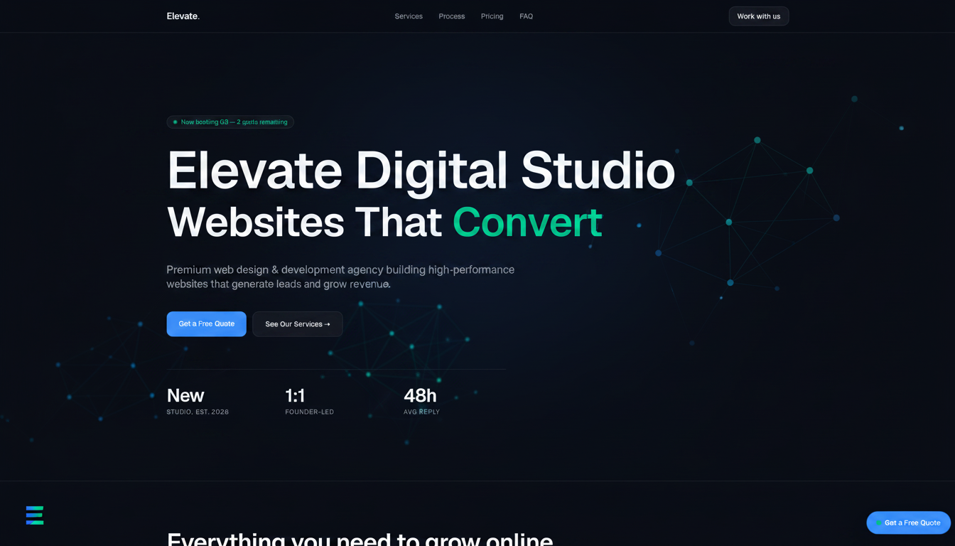 Elevate Digital Studio — Websites That Turn Visitors Into Customers