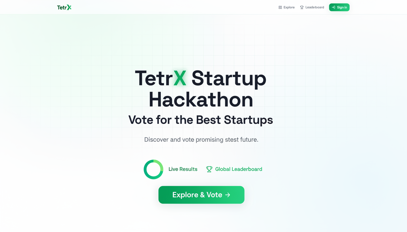 Tetr X Startup Hackathon — Vote for the Best Startups