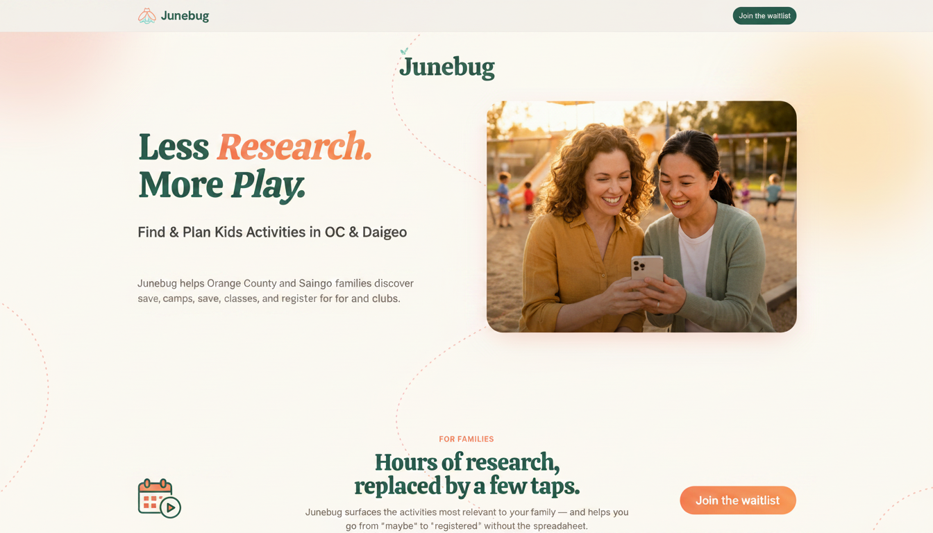 Junebug — Find & Plan Kids Activities in OC & San Diego