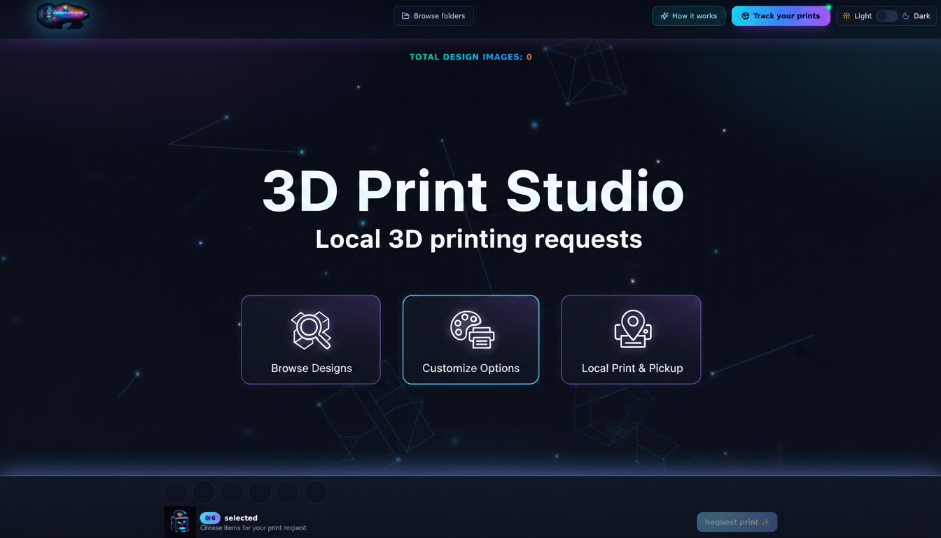 3D Print Studio — Local 3D printing requests