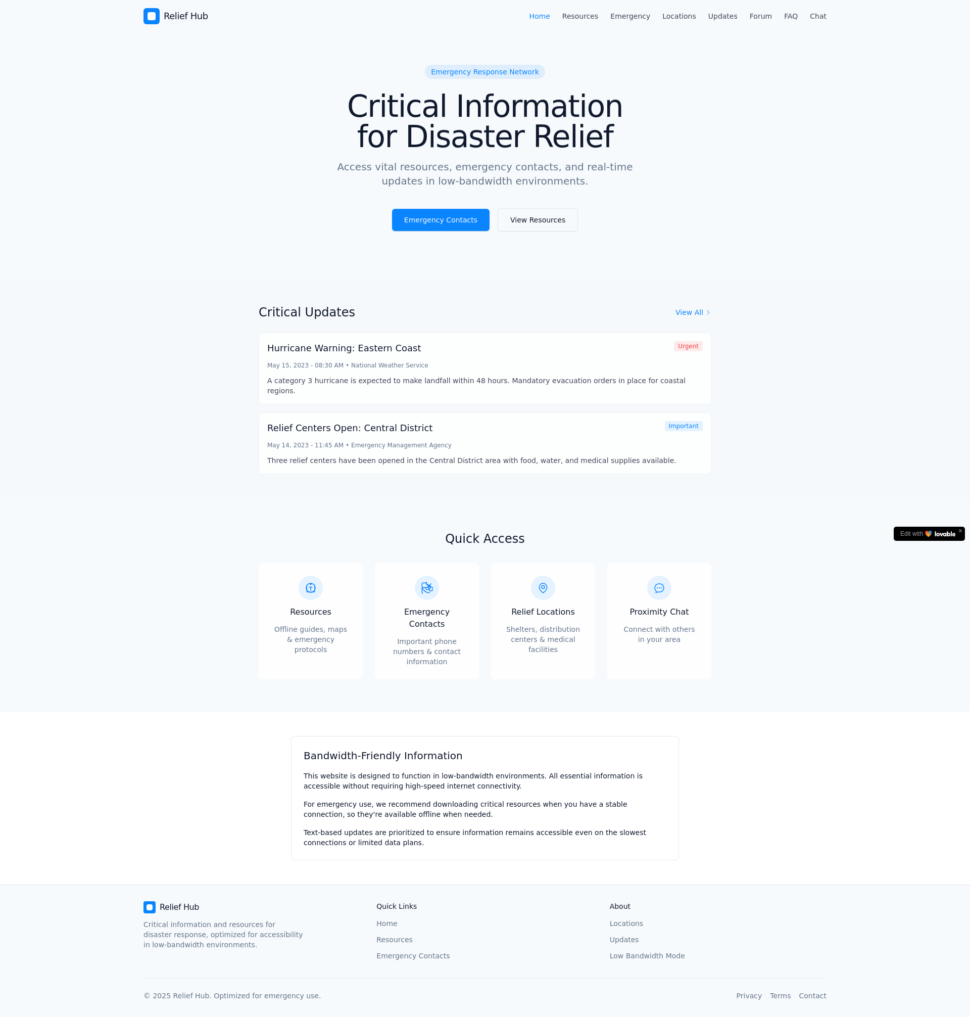 Professional Disaster Management & Emergency Response Platform