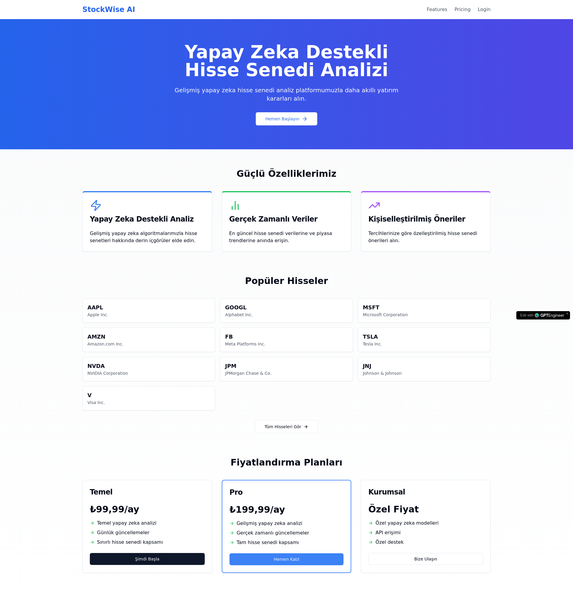Professional Ai-powered Stock Market Prediction Platform