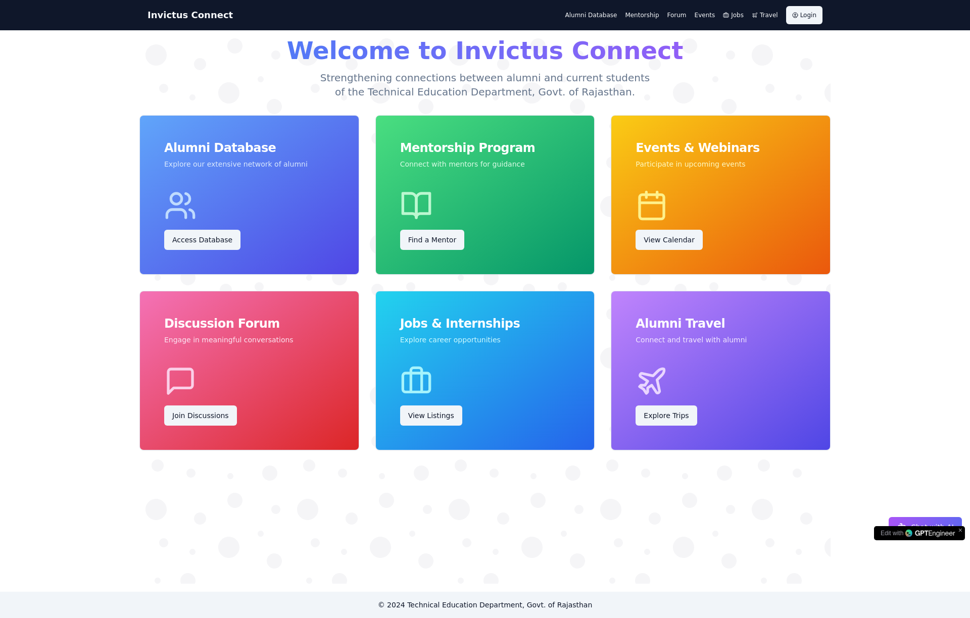 Professional Alumni Student Interaction Platform Platform