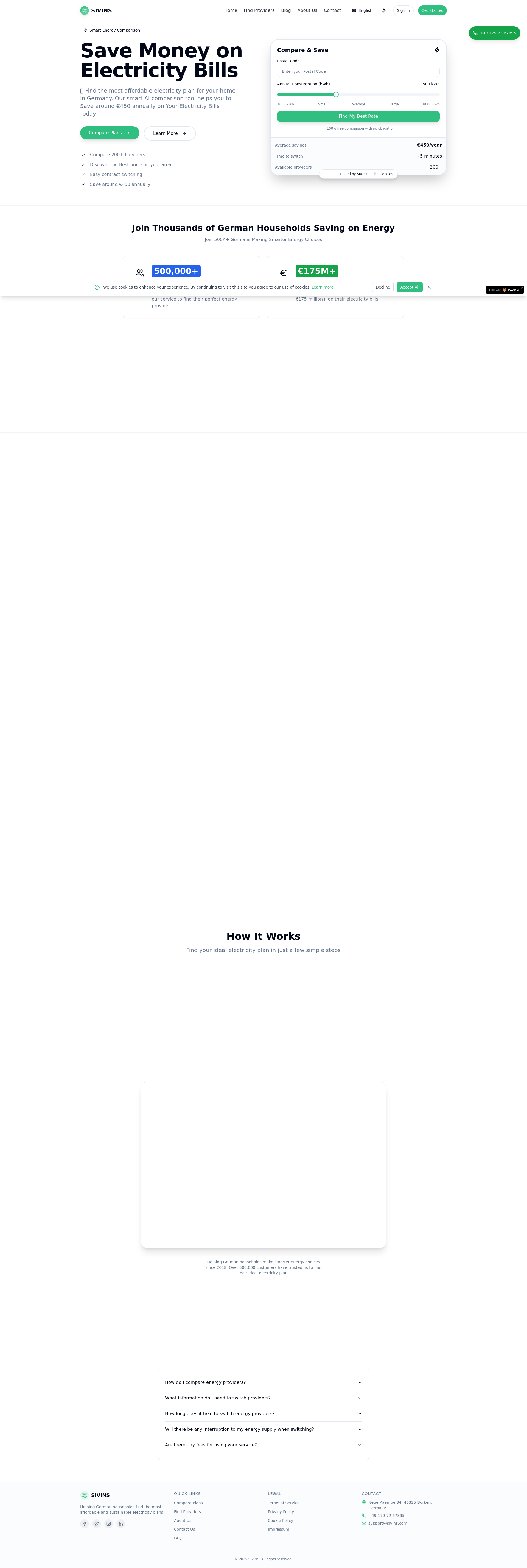 Smart Electricity Comparison & Contract Management Solution