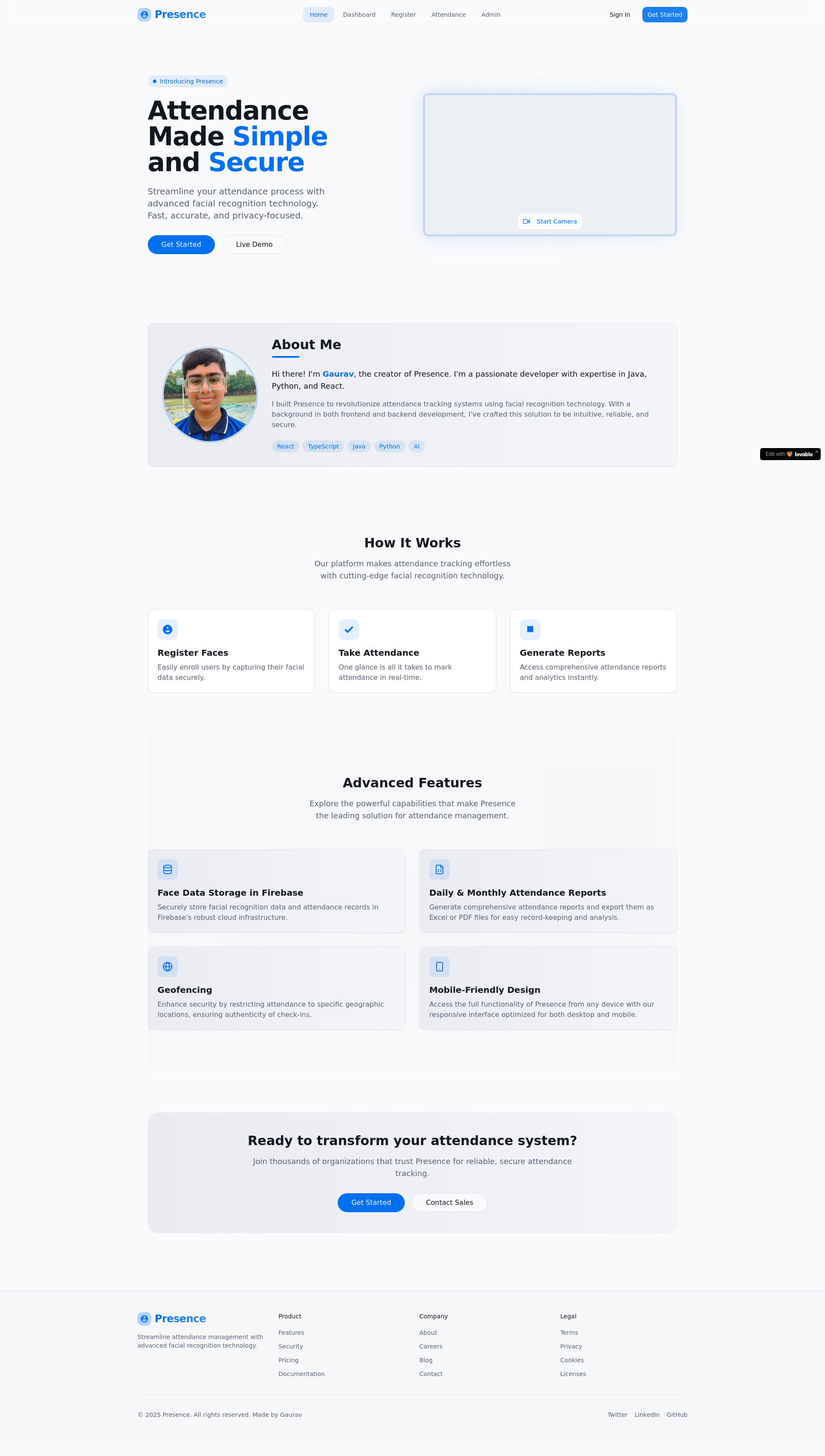 Professional Attendance & Time Tracking Platform