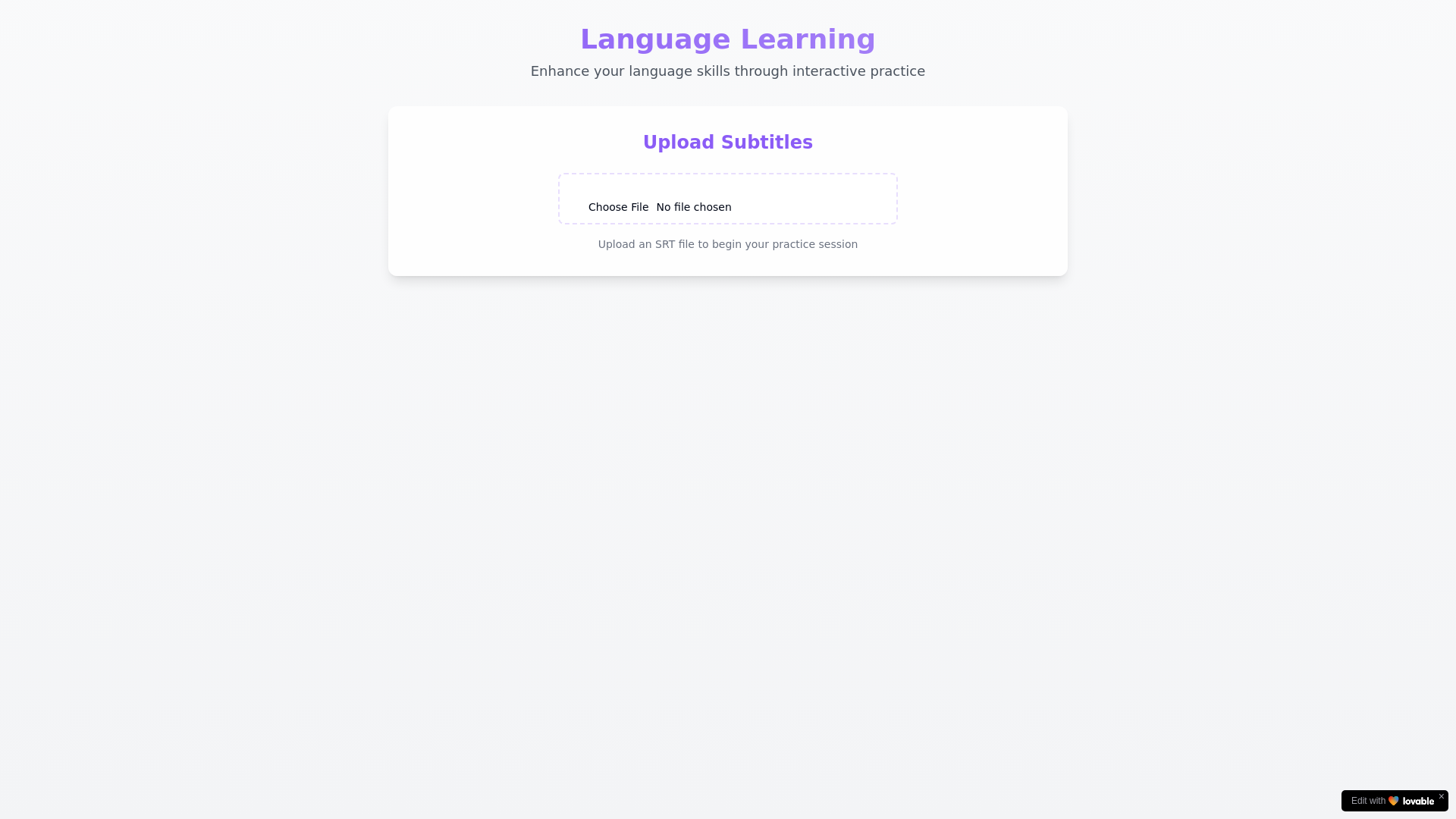 Professional Language Learning & Practice Platform