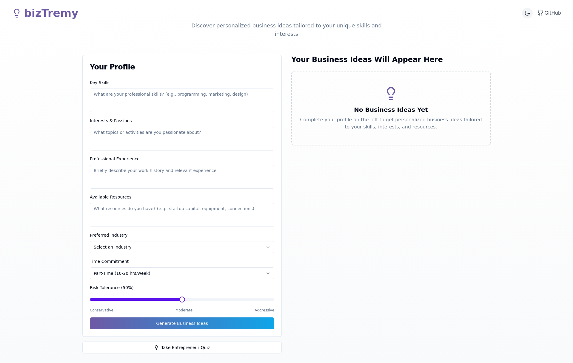 Professional Ai-powered Business Idea Generation Platform