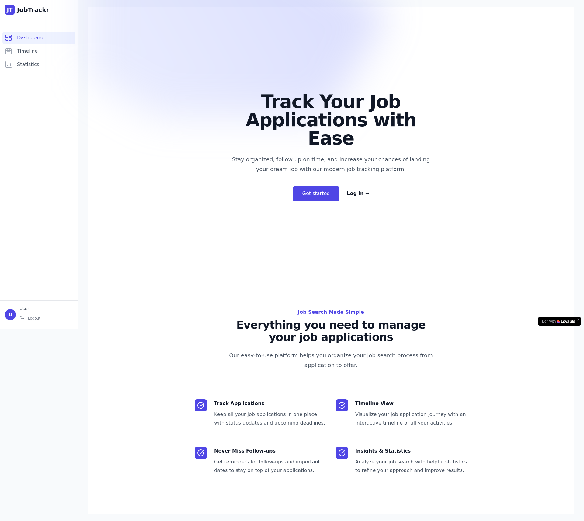 Professional Job Application Tracker Platform