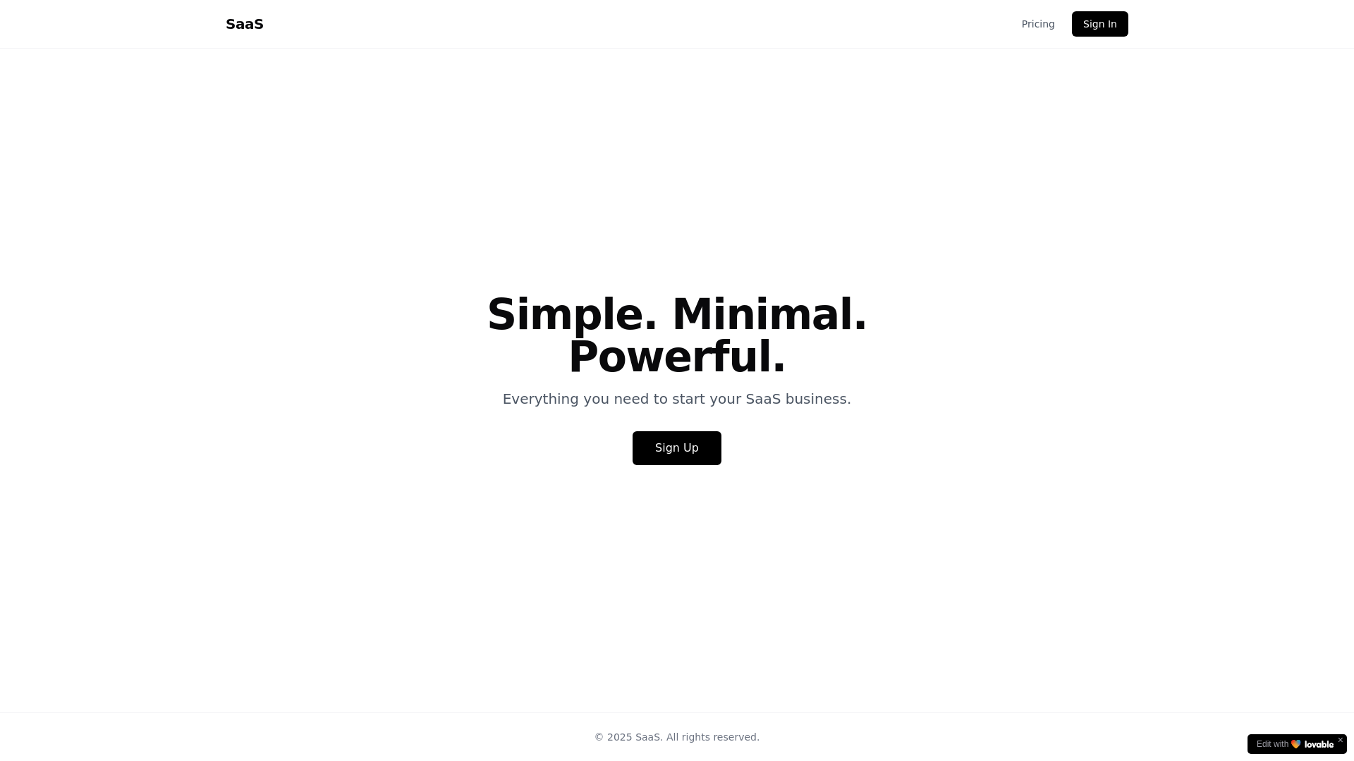 Advanced Minimal Saas Boilerplate App