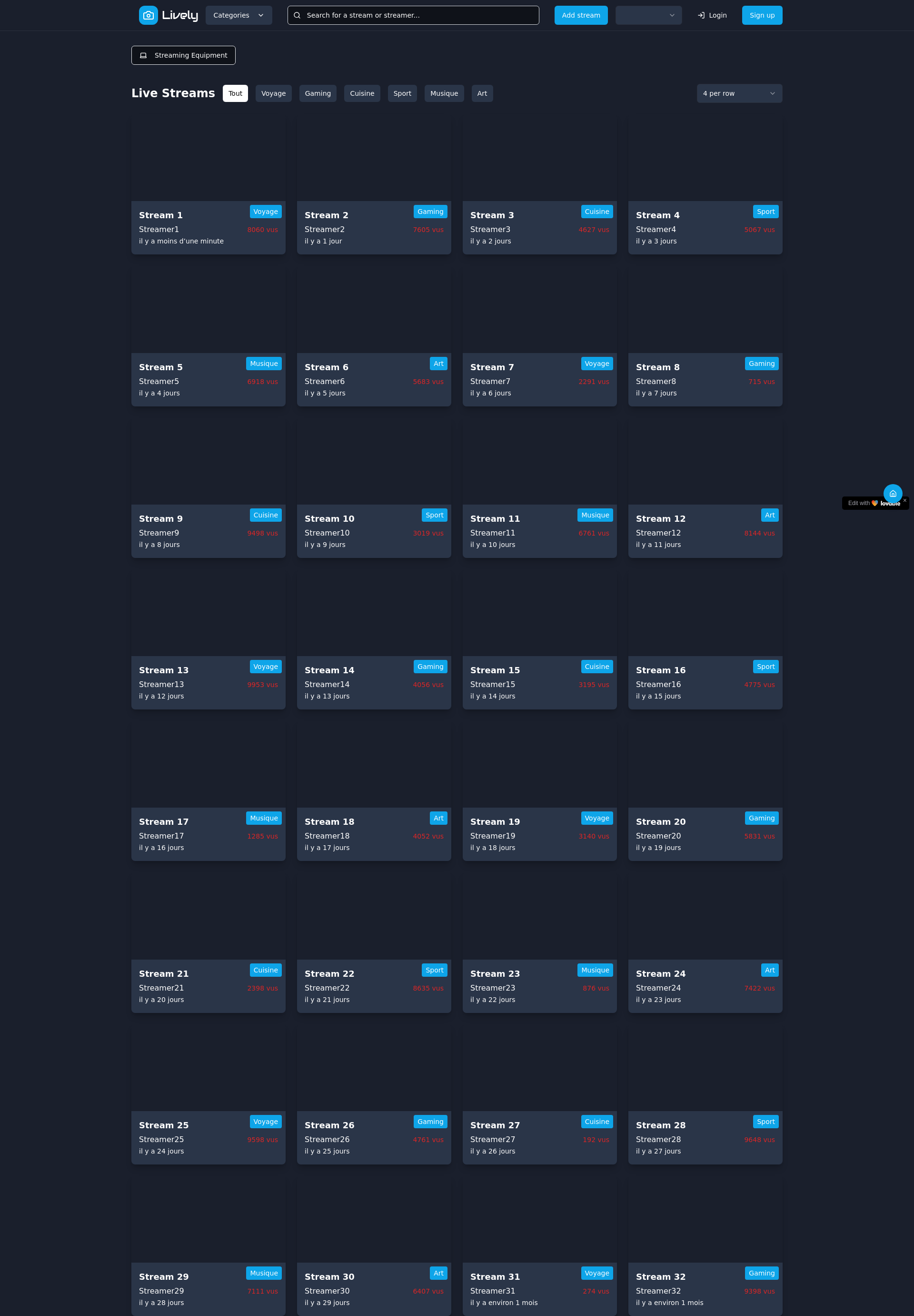 Community Live Streaming & Video Sharing Platform