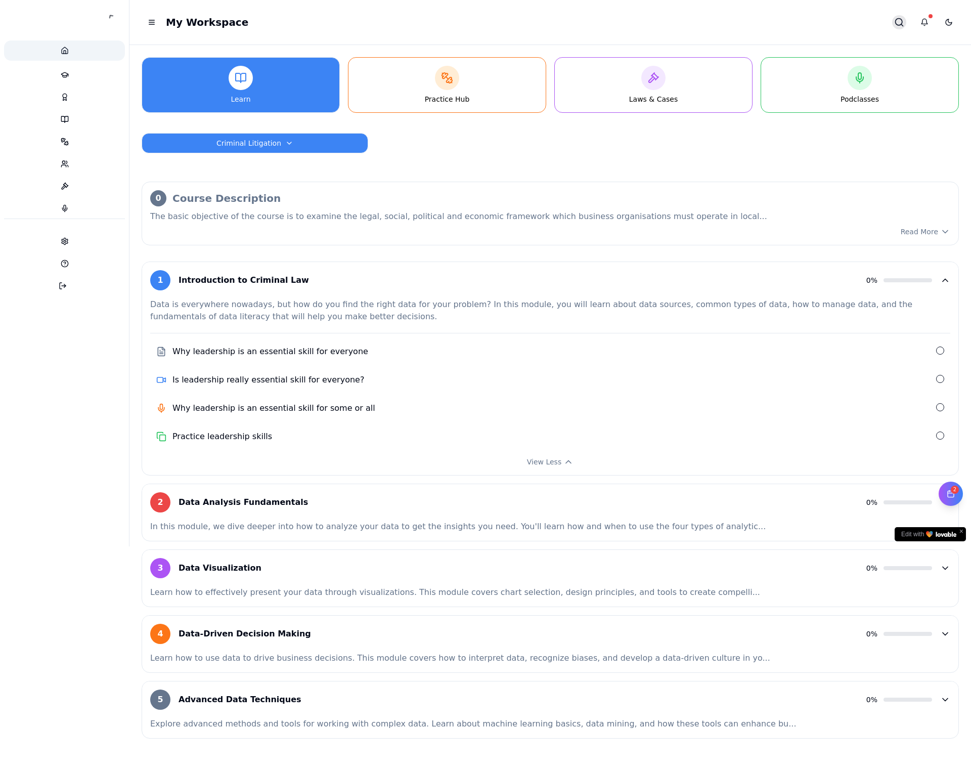 Professional Interactive Lesson Viewer Platform