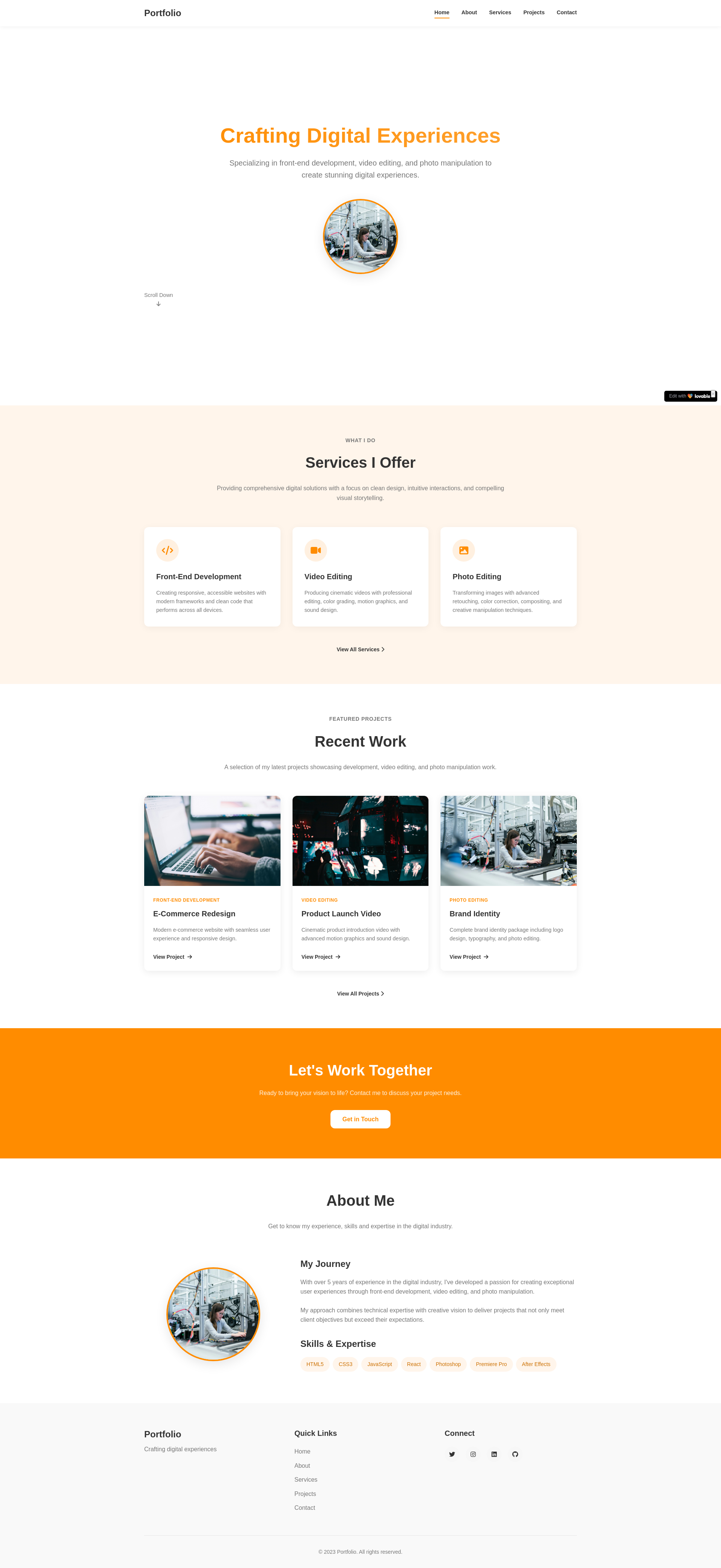 Professional Business & Portfolio Websites Platform