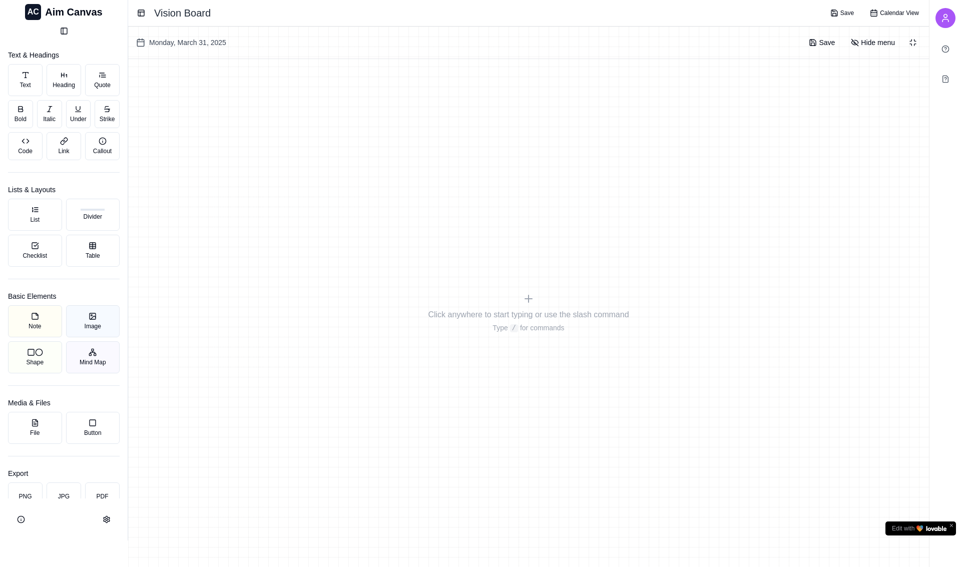 Modern Visual Brainstorming & Ideation Platform
