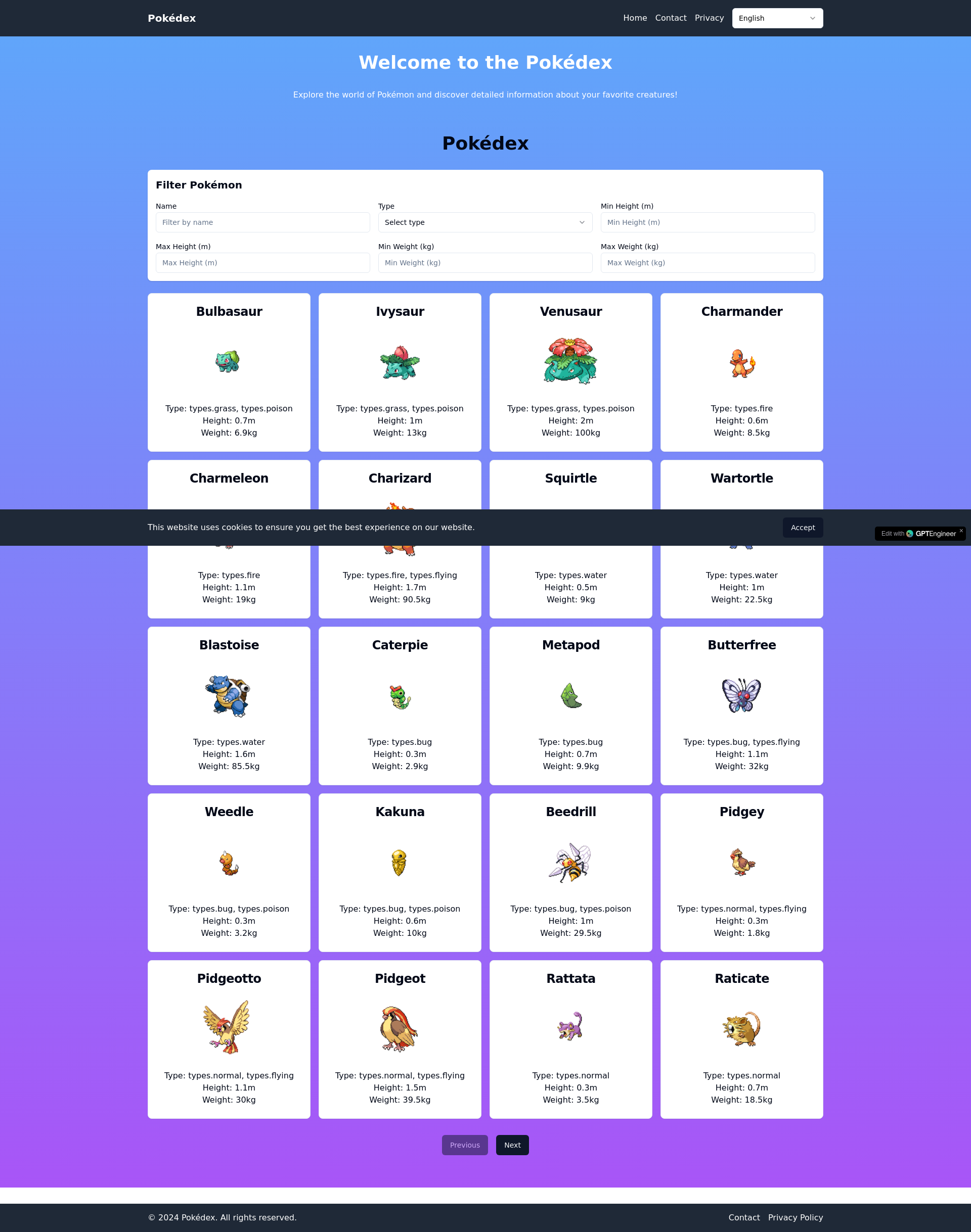Professional Pokedex & Pokemon Information Platform