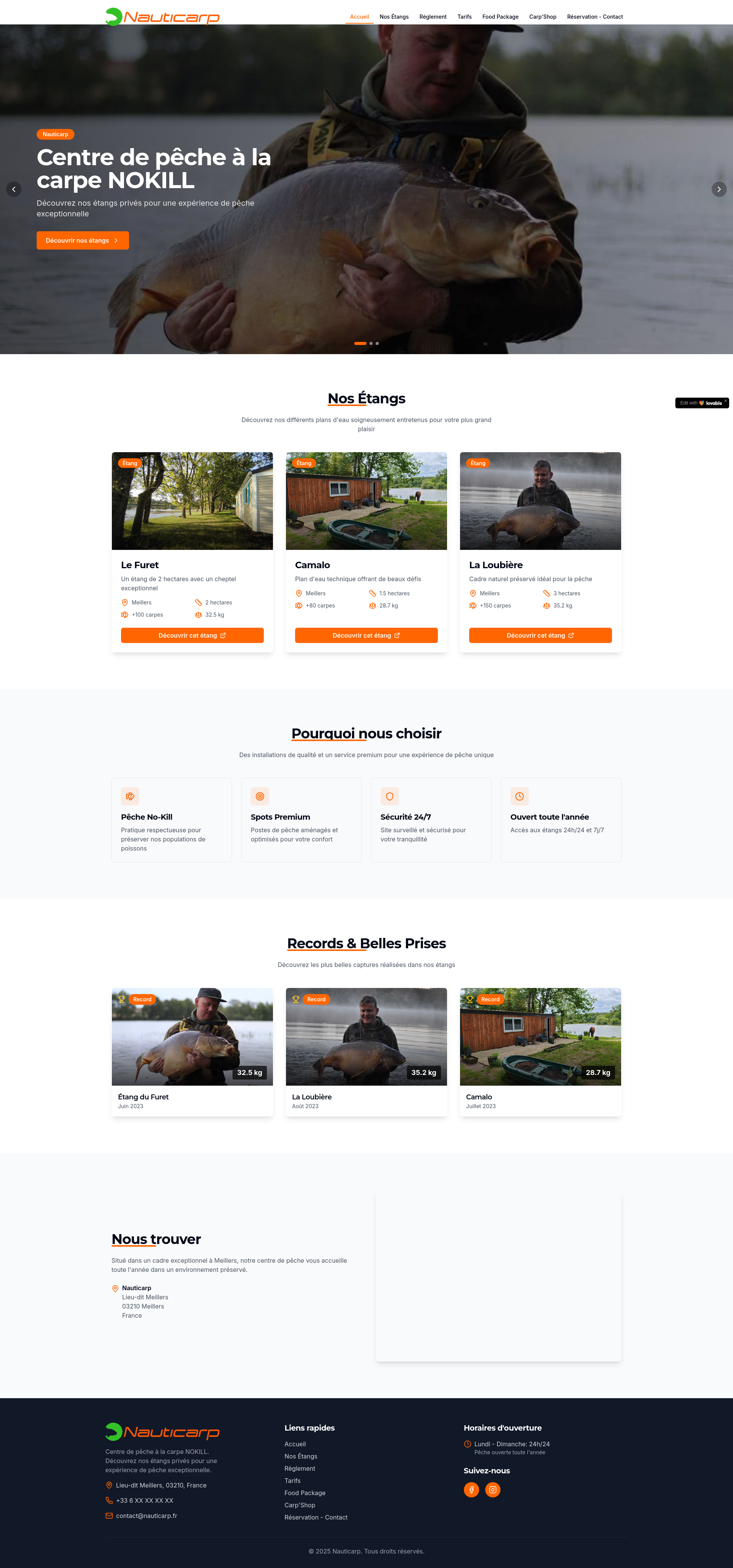 Modern Fishing & Outdoor Recreation Platform
