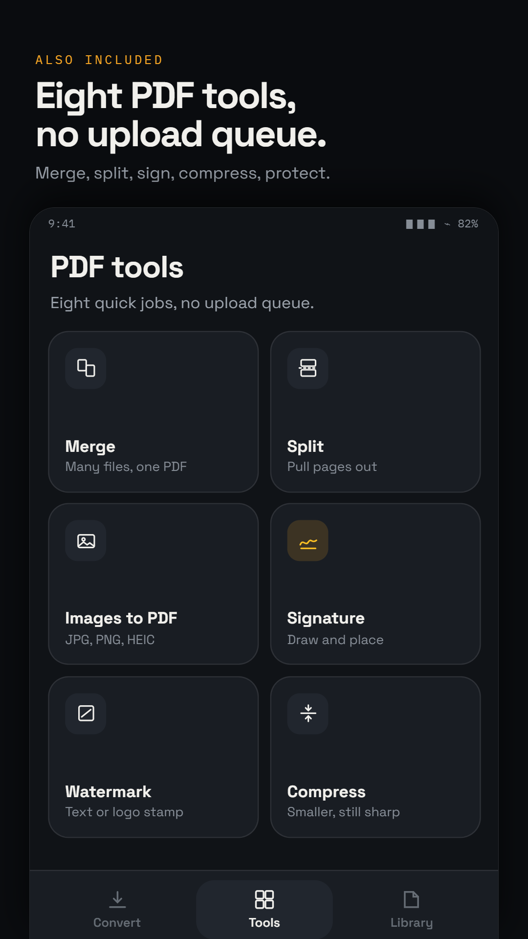 PDF tools available in AI Chat Exporter