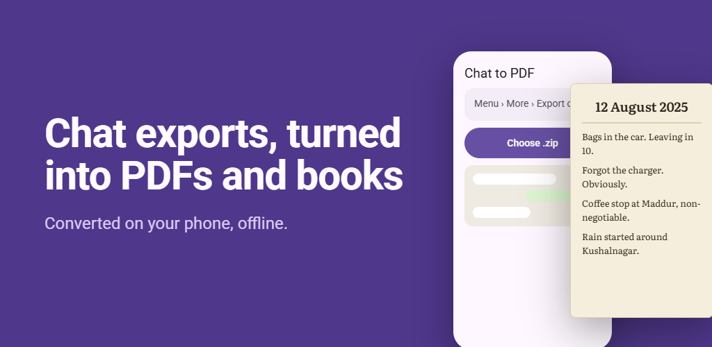 Chat to PDF & Epub feature graphic