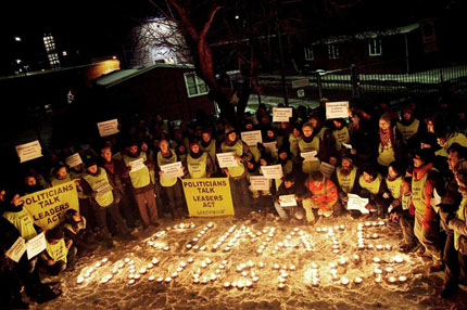 Climate Injustice - A night vigil is held outside Vestre Fængsel  prison