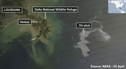 Gulf oil disaster: the view from space