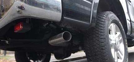 Exhaust of a 4x4